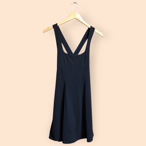 Outdoor Voices Cross Back Dress Black Built In Shorts Activewear Sport Women XS